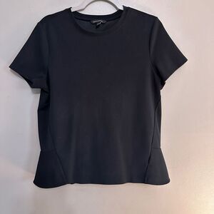 Banana Republic black fit and flare tee size medium